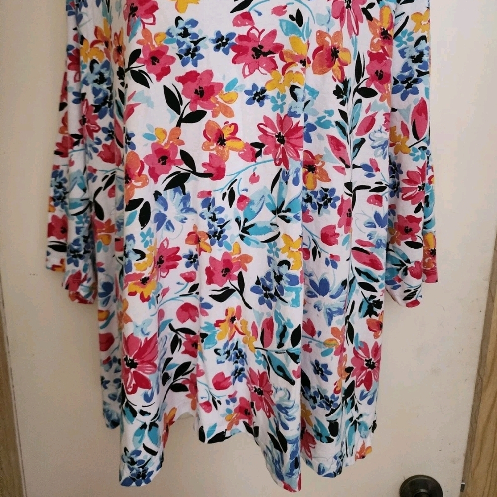 Woman Within Multicolor Floral Blouse - Picture 3 of 3